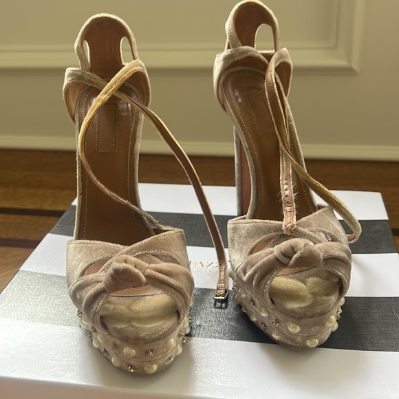 Aquazzura velvet high heels - Picture 3 of 4